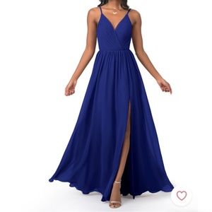 Azazie royal blue dress